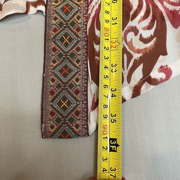 Soft Surroundings Womens L/XL Jakarta Kimono Top Open Front Lightweight Cover Up - Picture 8 of 12